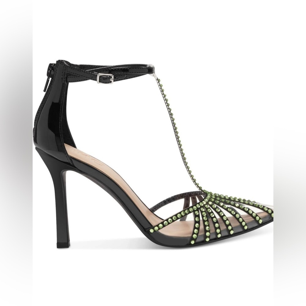 INC International Concepts INC - Women's T-Strap Buckle Zip Stiletto Heel Pumps,